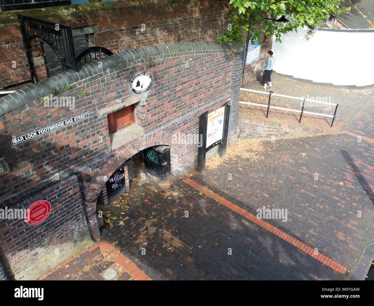 Worcester Birmingham Canal, Breit st-Bereich Stockfoto