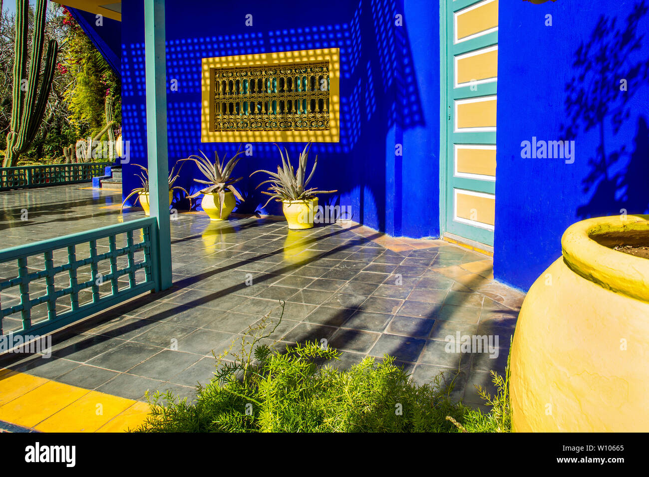 Majorelle Garten in Marokko. Stadtzentrum von Marrakesch. Stockfoto