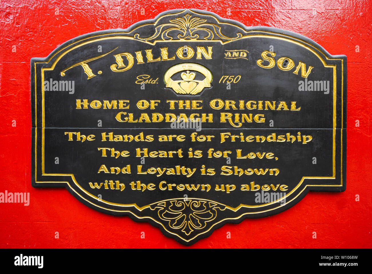 Thomas Dillon und Sohn, der Heimat der Claddagh Ring in Galway, Irland Stockfoto