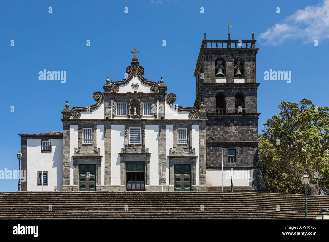 Nossa Senhora da Estrela Kirche in Ribeira Grande, Sao Miguel, Azoren Archipel, Portugal Stockfoto