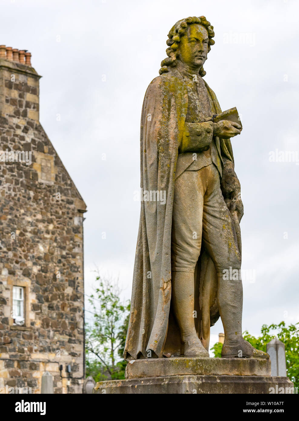 Statue von Ebenezer Erskine, schottischer Minister, Tal Friedhof, Altstadt Friedhof, Stirling, Schottland, UK Stockfoto
