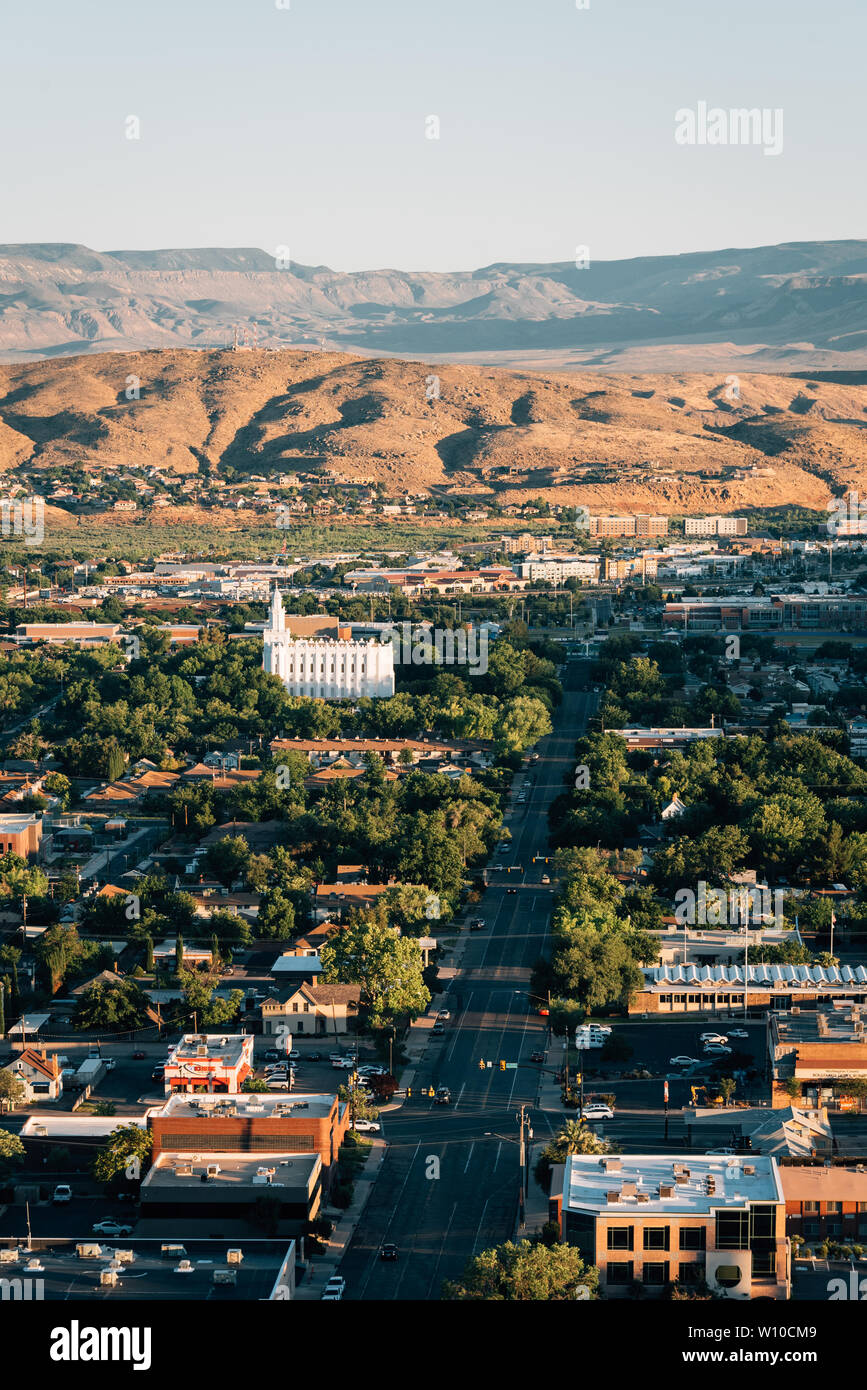 Ansicht von Pioneer Park, St. George, Utah Stockfoto