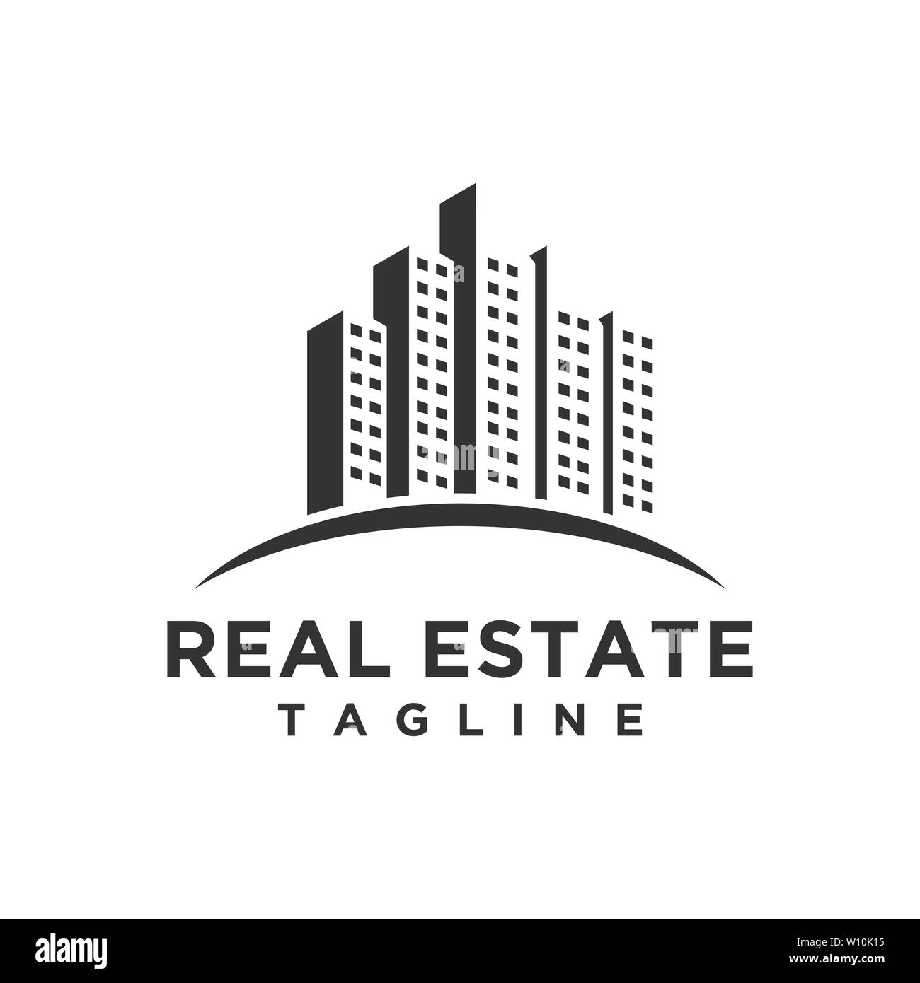 Luxus Immobilien Logo Design Vector oder Gebäude, hotel, home Symbol für geschäftliche Anforderungen Stockfoto