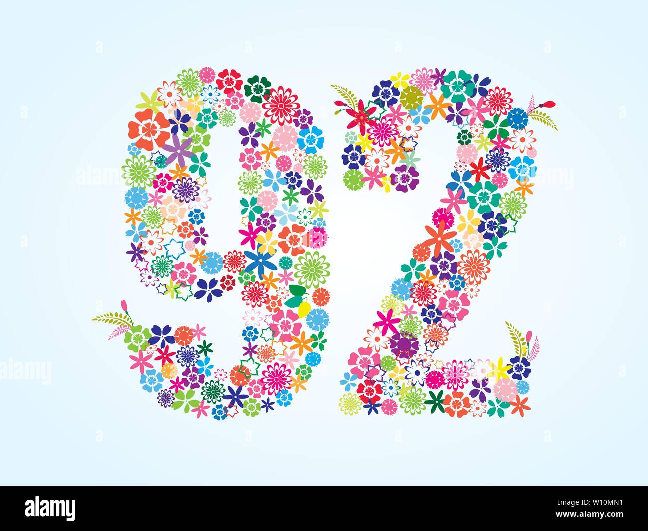 Vektor Bunte, mit Blumenmustern 92 Anzahl Design isoliert auf weißem ...