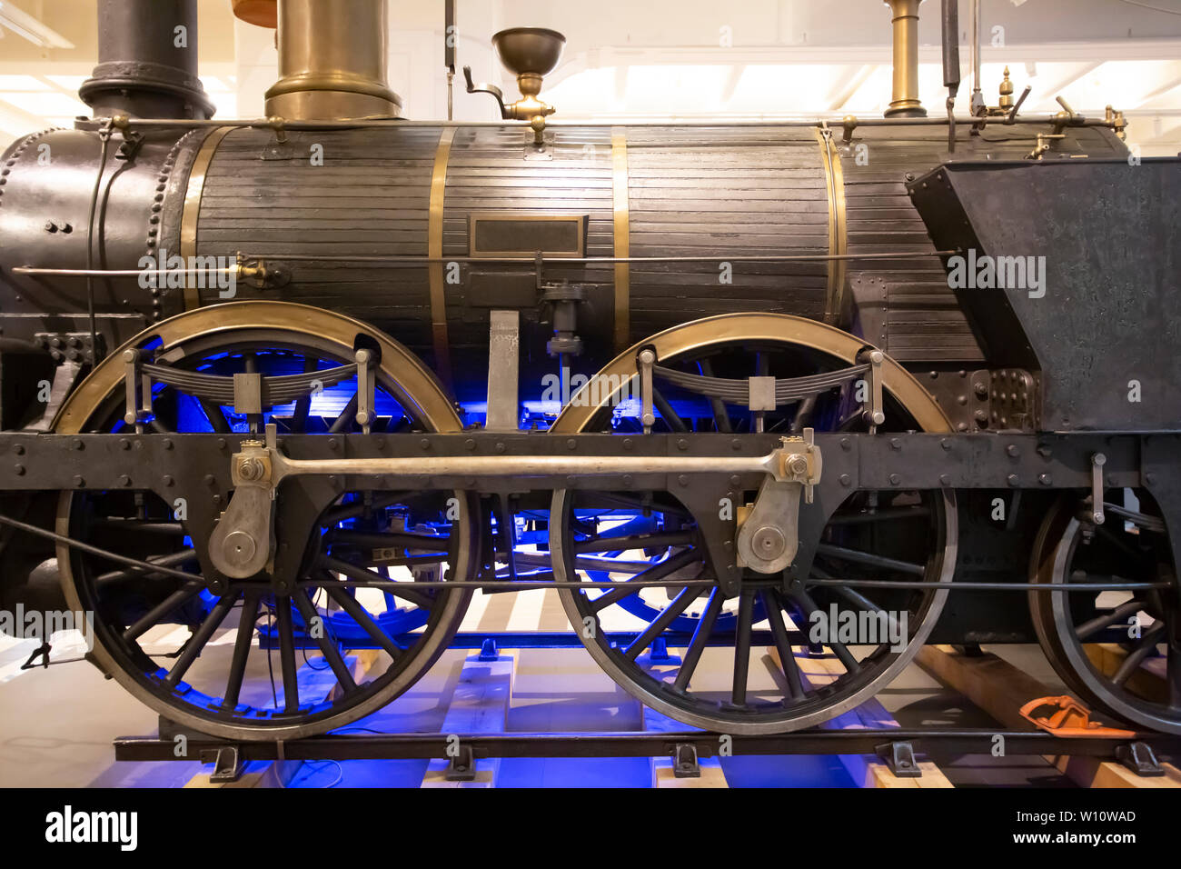 1841 Durch die österreichische Monarchie gekauft diese Lokomotive für frühe europäische Eisenbahnen verwendet wurde und wurde von James, Turner & Evans in England gebaut. Stockfoto