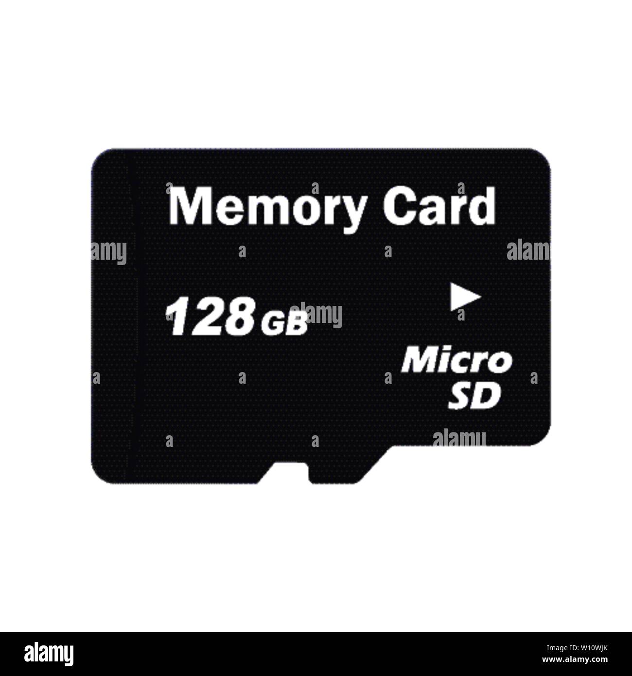 Mikro-SD-Karte. Flash Memory Card. Für Ihr Design Template Stock Vektor