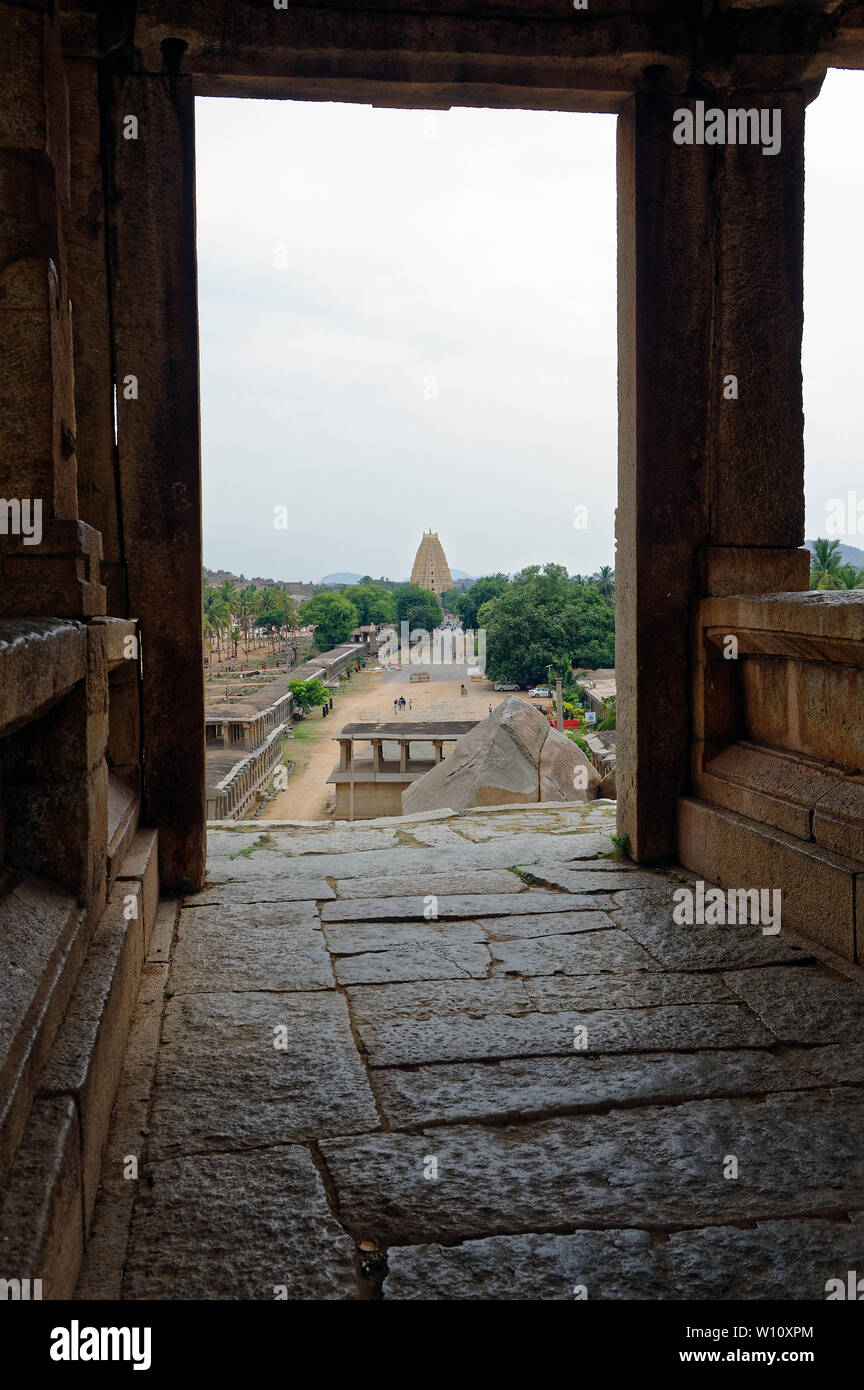 Herrliche Gateway in Hampi Stockfoto