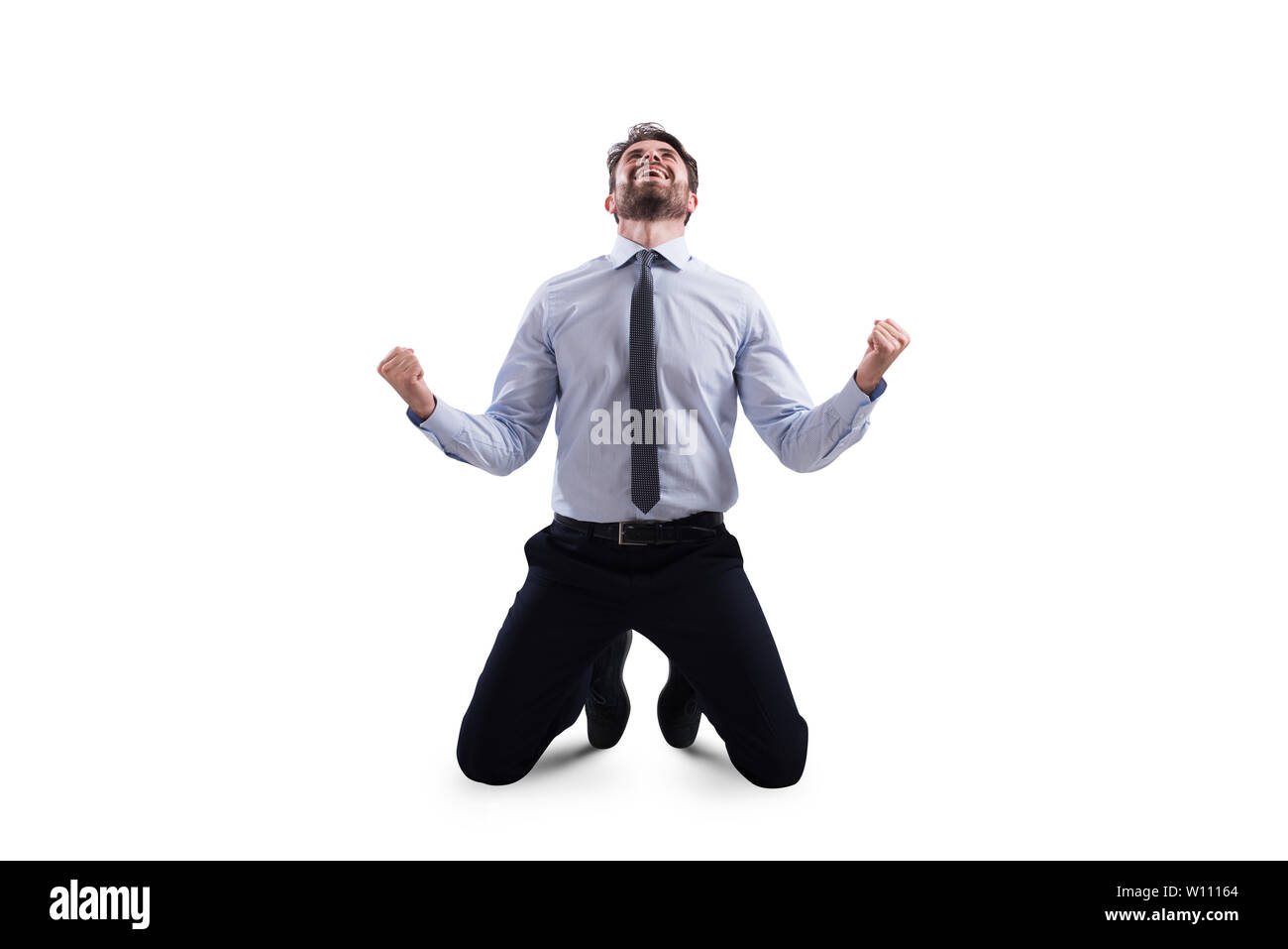 Erfolgreicher Geschäftsmann. Konzept der Bestimmung Stockfoto