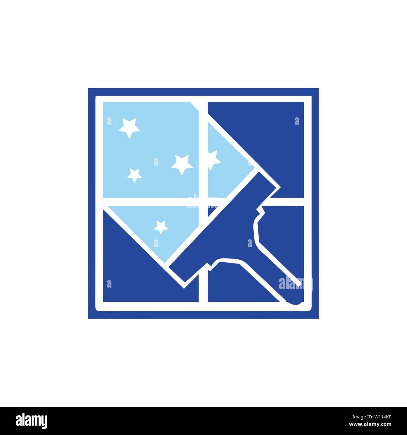 Haus Reinigung Logo Design Template Stock Vektor