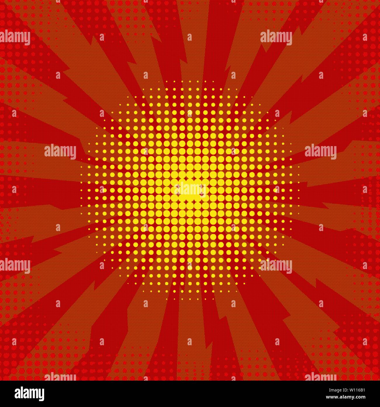 Explodieren Flash, Karikatur Explosion, Raum Burst Wirkung, komische Bombe, Star Explosion Stock Vektor
