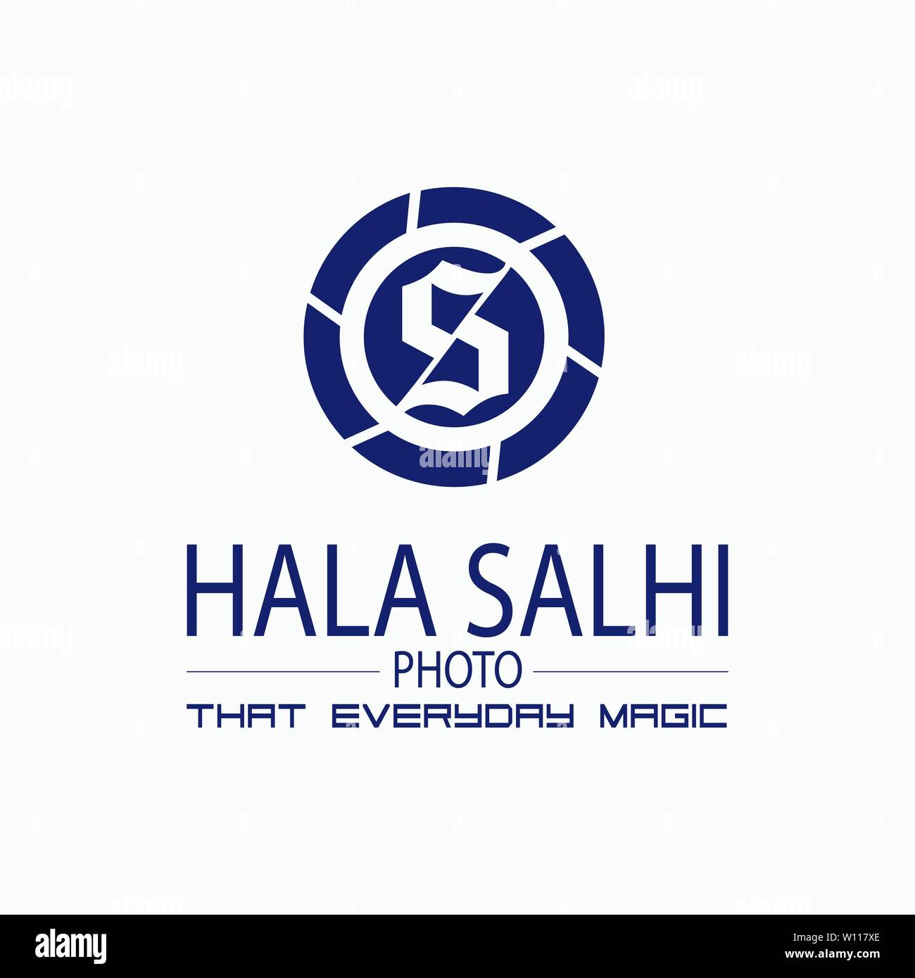 Buchstabe s mit Um das Kamera symbol Logo Design Stock Vektor