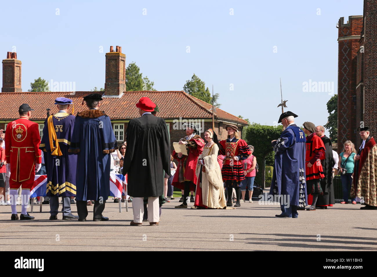 Tudor ziehen, 29. Juni 2019. Hampton Court Palace, East Molesey, Surrey, England, Großbritannien, USA, UK, Europa Stockfoto