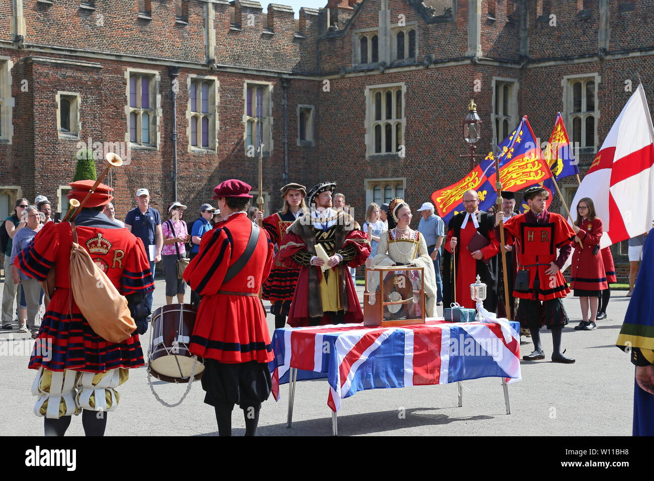 Tudor ziehen, 29. Juni 2019. Hampton Court Palace, East Molesey, Surrey, England, Großbritannien, USA, UK, Europa Stockfoto