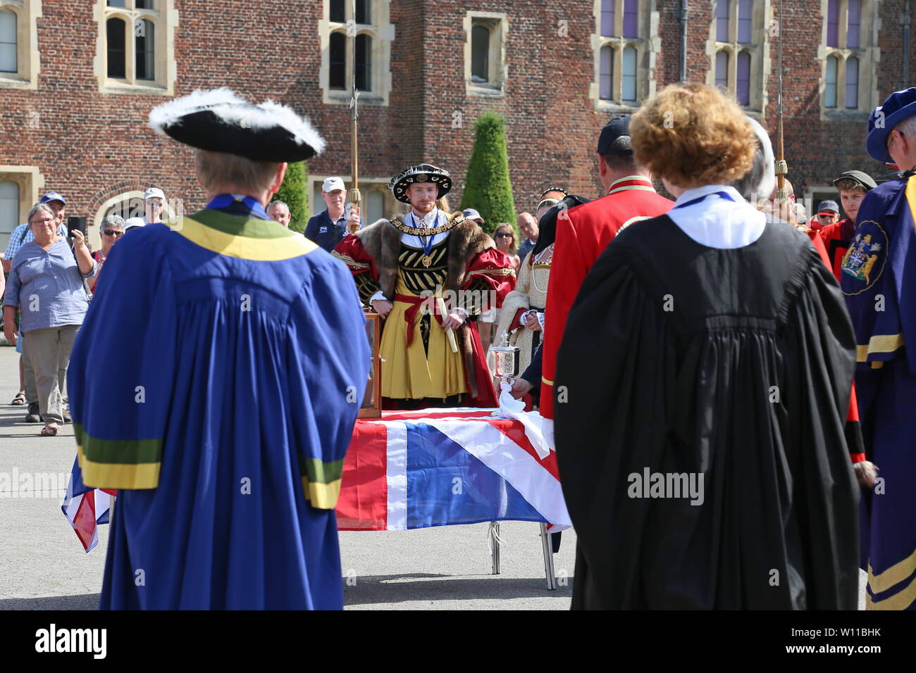 Tudor ziehen, 29. Juni 2019. Hampton Court Palace, East Molesey, Surrey, England, Großbritannien, USA, UK, Europa Stockfoto