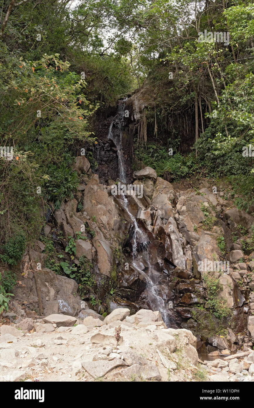 Kleiner Wasserfall in Volcan Baru National Park Panama Stockfoto