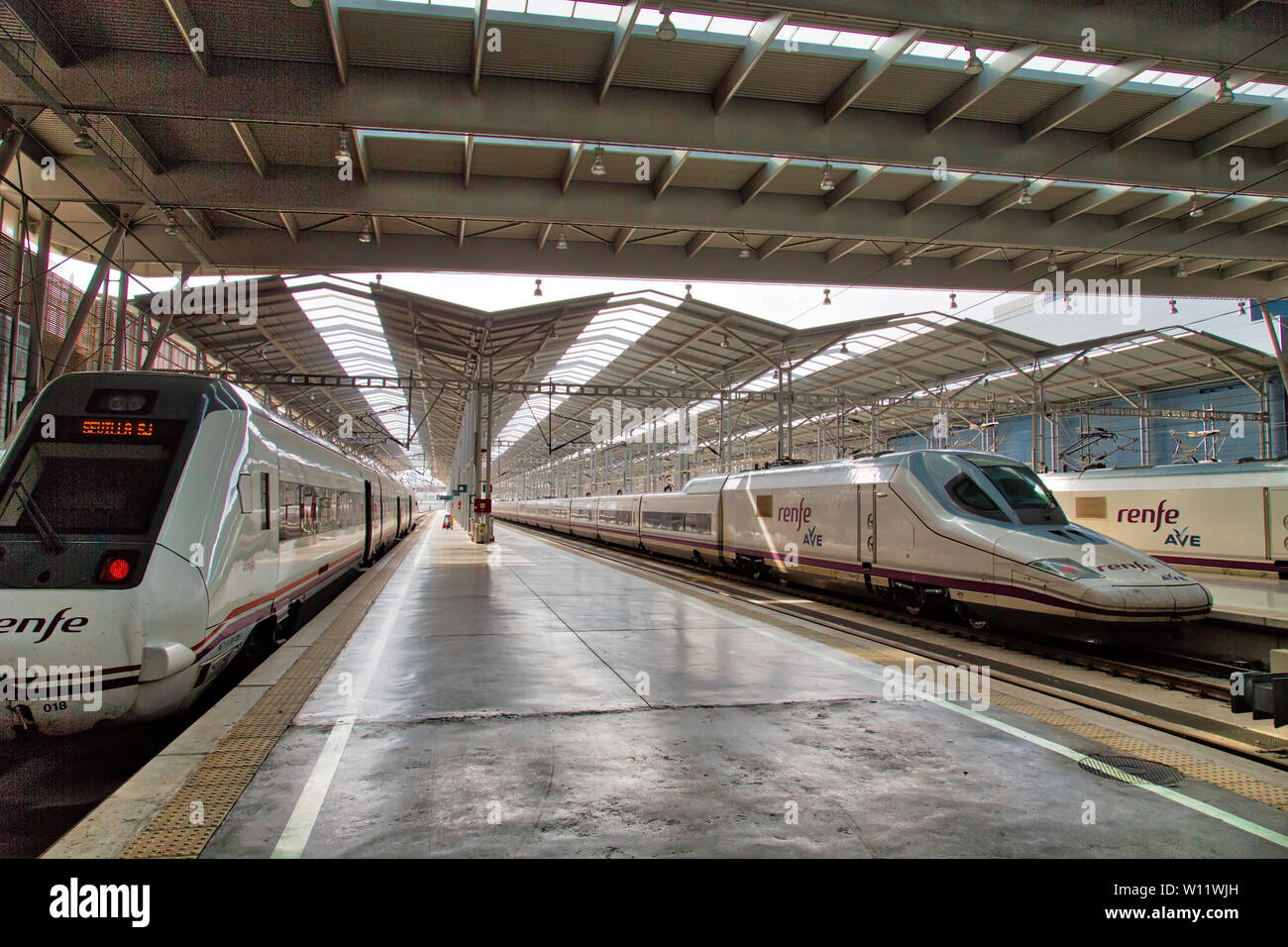 Malaga, Spain-October 19, 2018: Maria Zambrano Hauptbahnhof, dem wichtigsten Bahnhof in der Stadt Malaga in Andalusien auf der Madrid-Mala Stockfoto