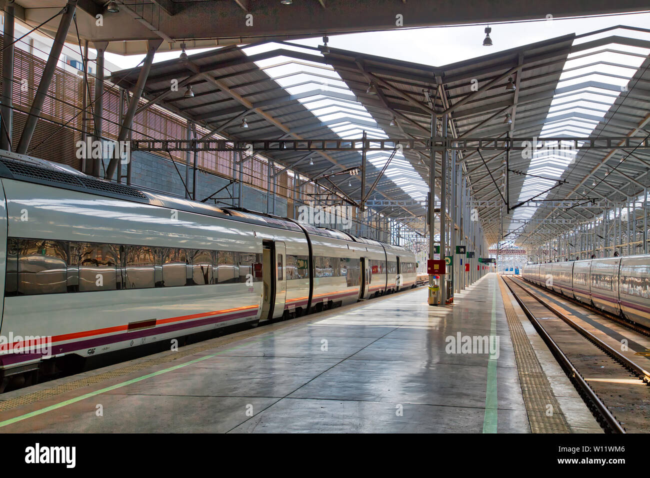 Malaga, Spain-October 19, 2018: Maria Zambrano Hauptbahnhof, dem wichtigsten Bahnhof in der Stadt Malaga in Andalusien auf der Madrid-Mala Stockfoto