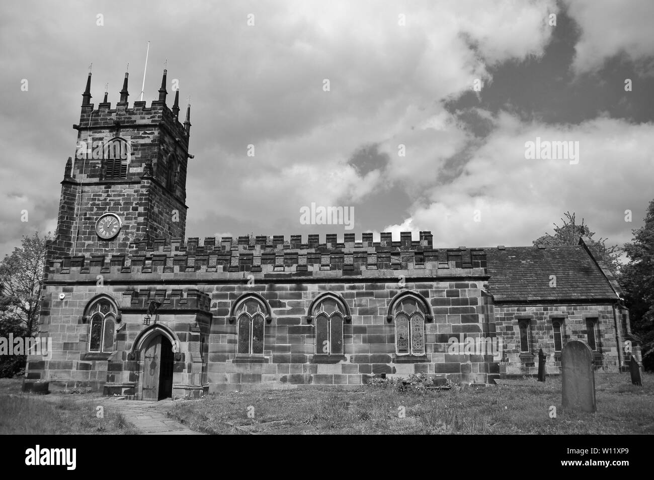 Bilder von Bootle Gebäude. Das Rathaus, die Christus Kirche & der Triade Gebäude Plus St Chads Kirche Kirkby und Huyton Pfarrkirche Huyton. Stockfoto
