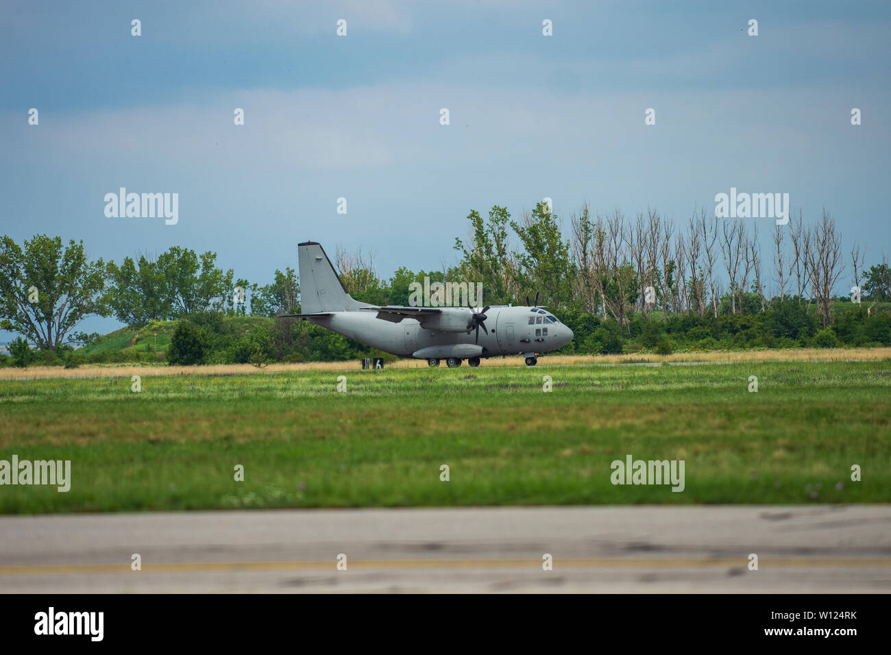 Alenia C-27J Spartan militärische Ebene vor dem Flug Stockfoto