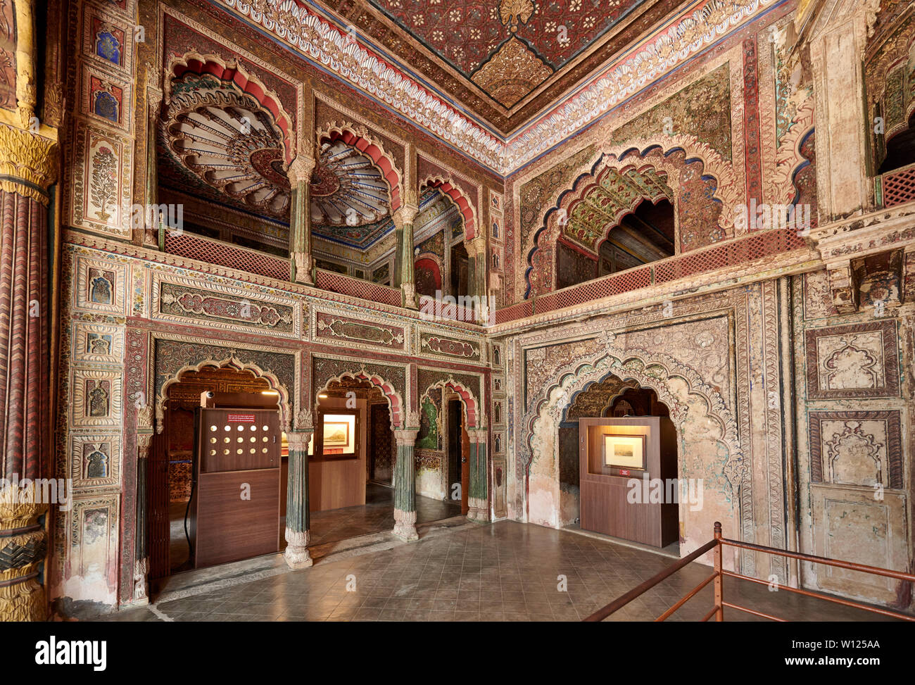 Innere Aufnahme von Darja Daulat Bagh, Srirangapatna, Karnataka, Indien Stockfoto