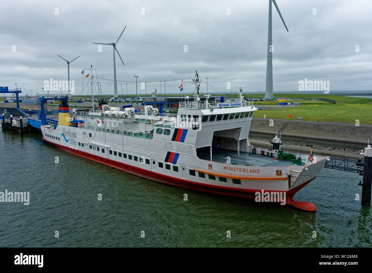 Eine Fähre Hafen Eemshaven, Niederlande, Stockfoto