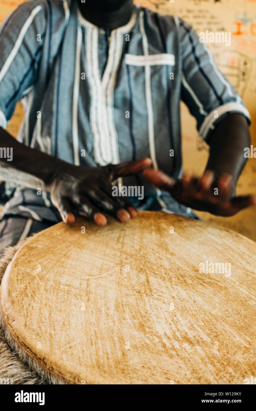 Traditionelle Musiker in Saint-Louis, Senegal Stockfoto