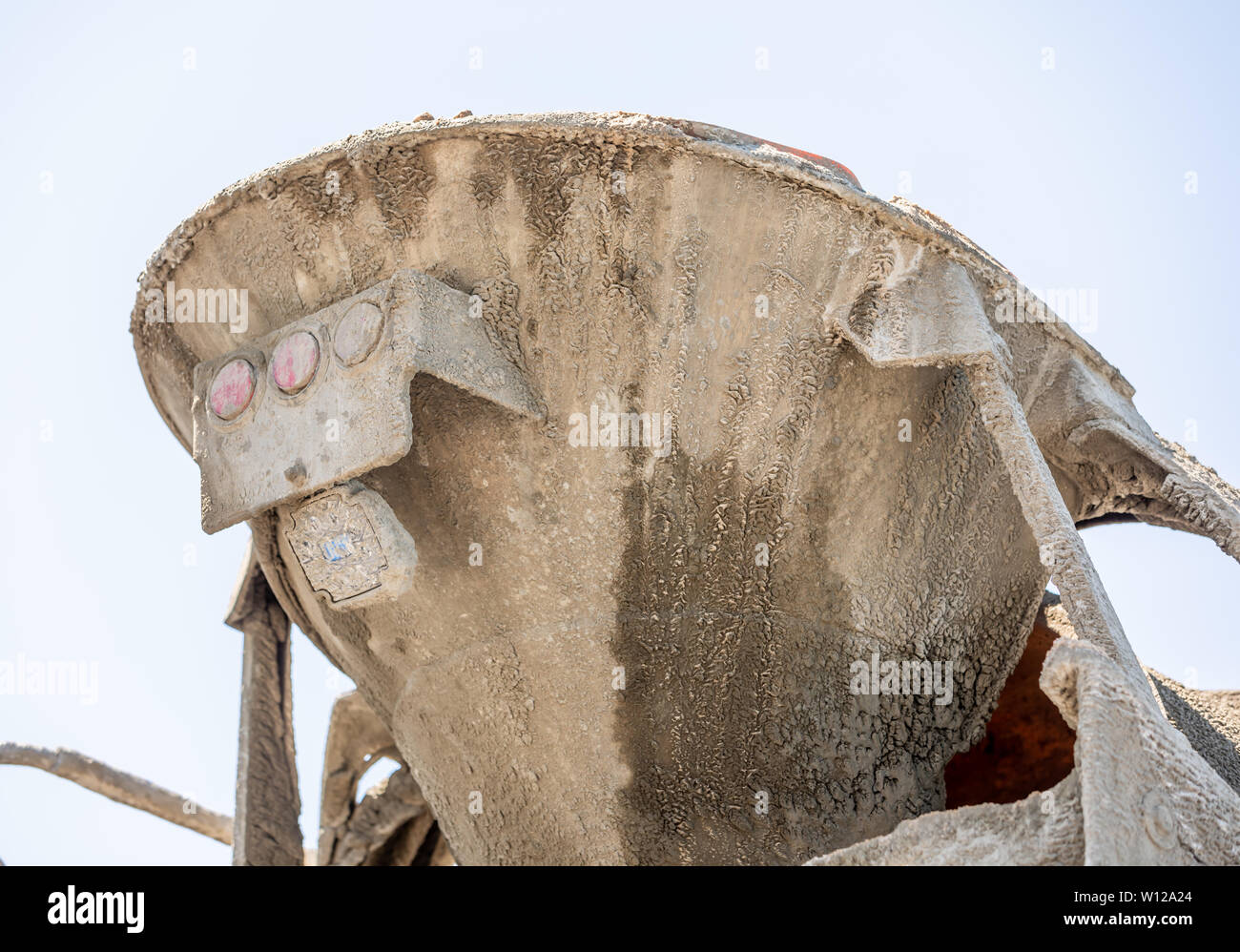Detail Bilder von einem Betonmischer Stockfoto