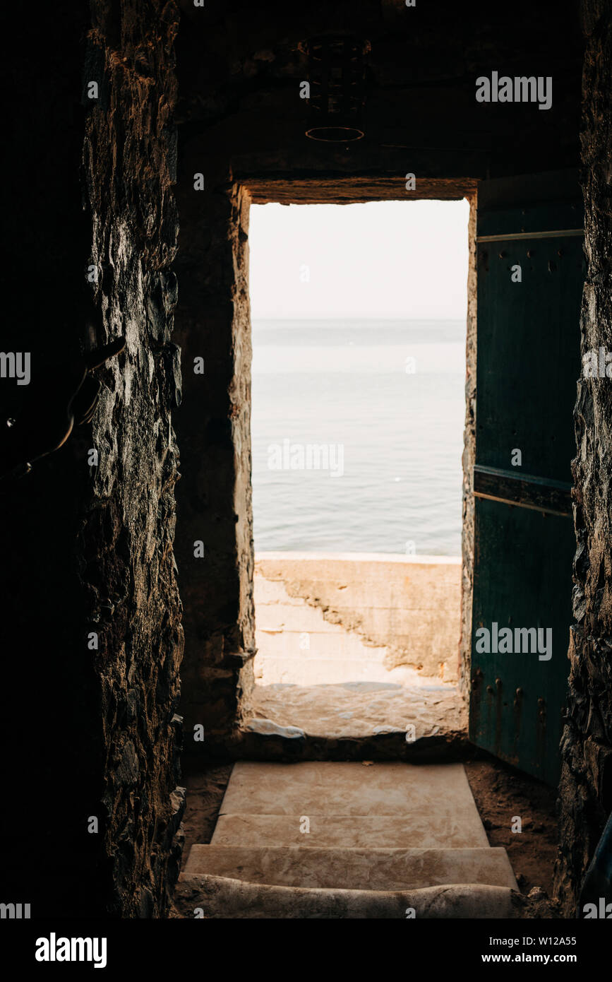 Tür ohne Wiederkehr, Insel Goree, Dakar, Senegal Stockfoto