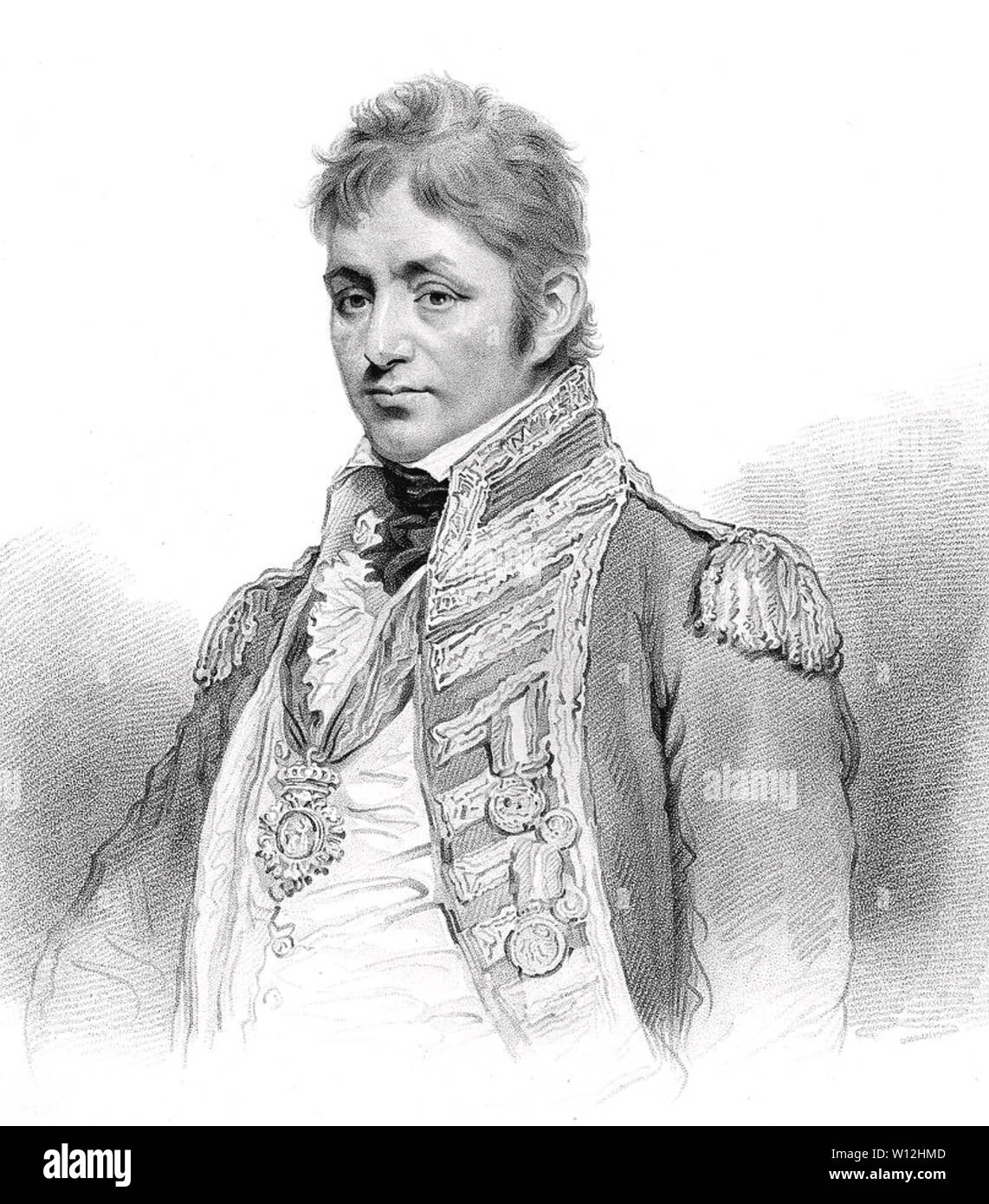 THOMAS TROUBRIDGE (c) 1758-1807 Royal Naval Officer im Jahr 1804 Stockfoto