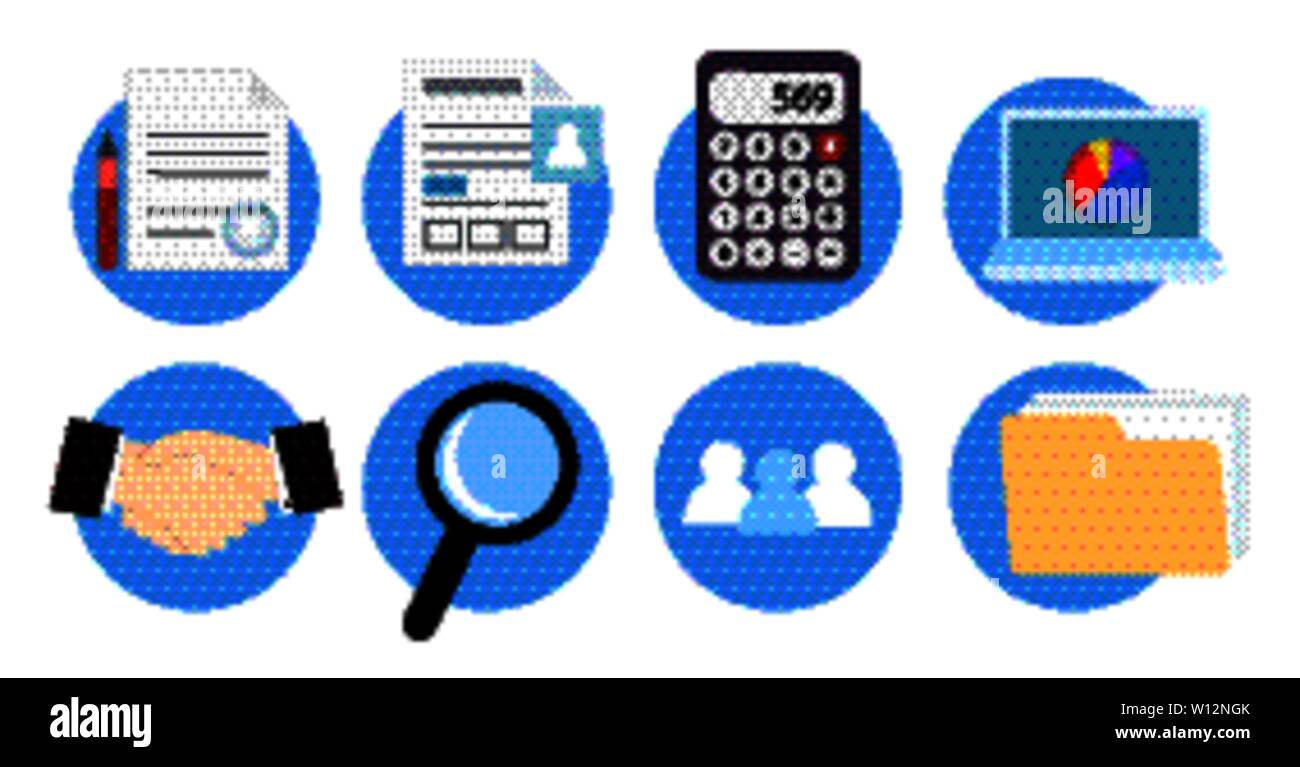 Vector Icons für Web site Design Accounting Services Stock Vektor