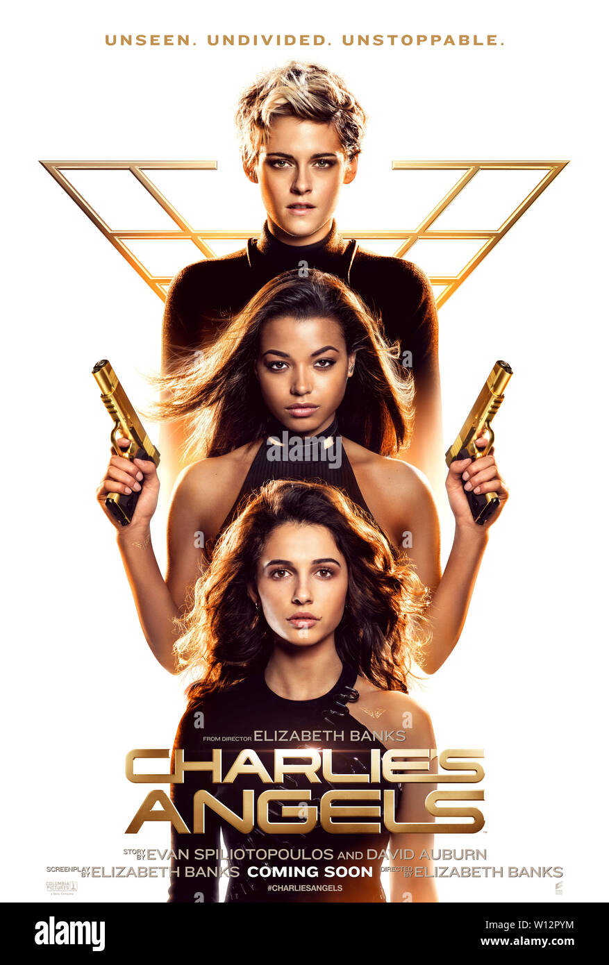 RELEASE DATE: November 15, 2019 TITEL: "Charlie's Angels Studio: Columbia Pictures Regie: Elizabeth Banks PLOT: Neustart des 2000 action Komödie auf der 70er Jahre TV-Serie basiert. Eine neue Generation von private Detektive arbeiten für den mysteriösen Charlie. STARRING: Kristen Stewart, Ella Balinska, Naomi Scott poster art (Credit Bild: © Columbia Pictures/Entertainment Bilder) Stockfoto