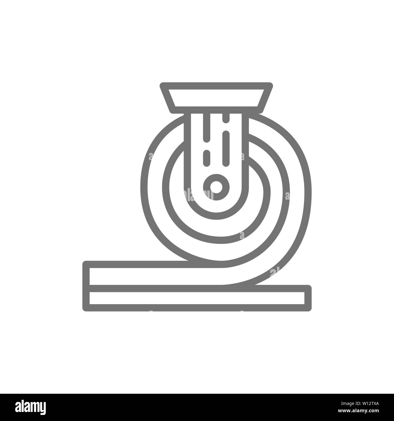 Gewalzte Metall, Metallurgie Symbol Leitung. Auf weissem Hintergrund Stock Vektor