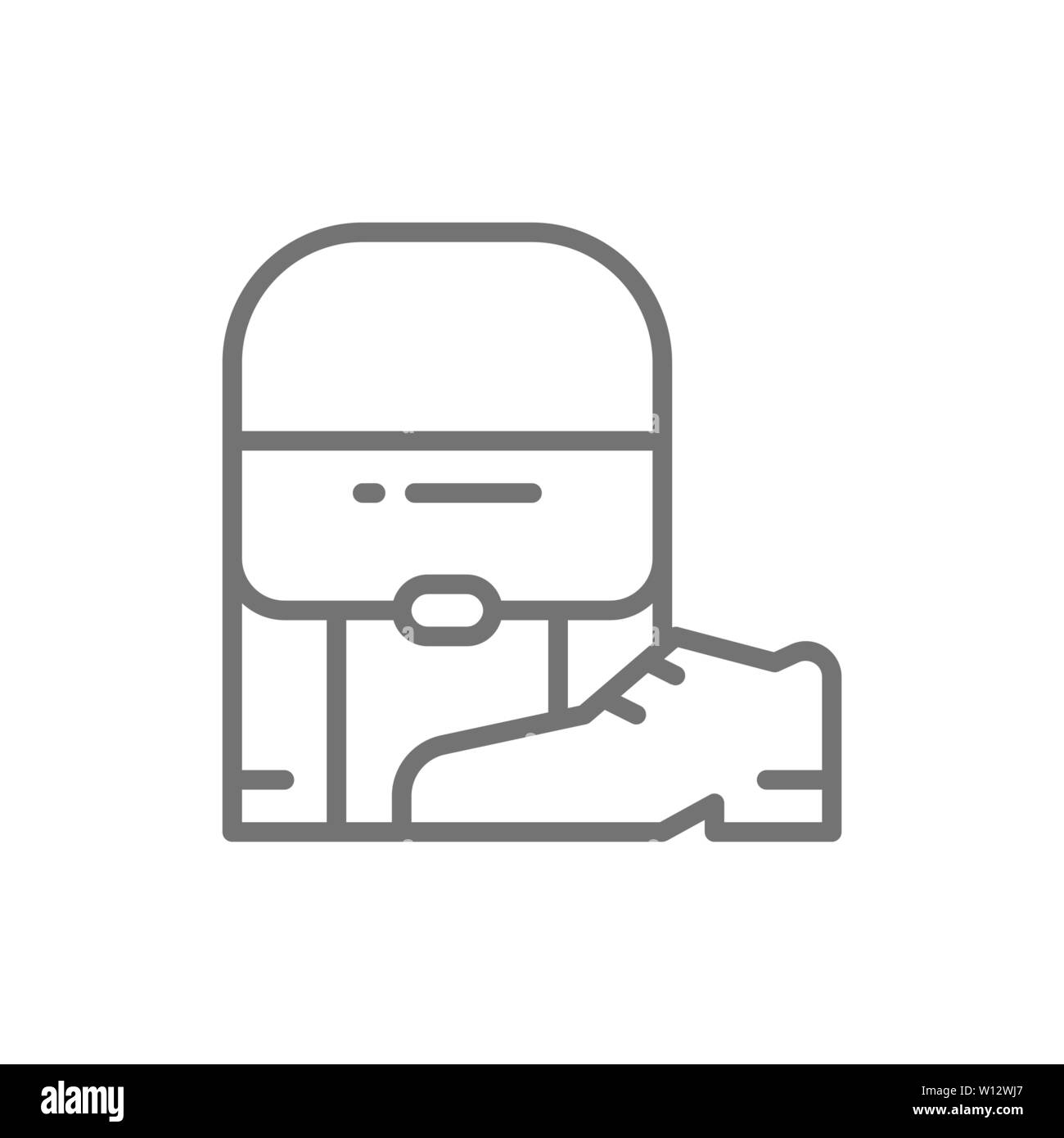 Italienische Schuhe und Taschen, Mode Symbol Leitung. Stock Vektor