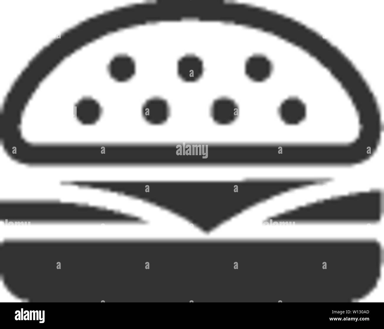 Burger Symbol in einem grauen Farbe. Fast food Junk amerikanischen Kohlenhydrate essen Stock Vektor
