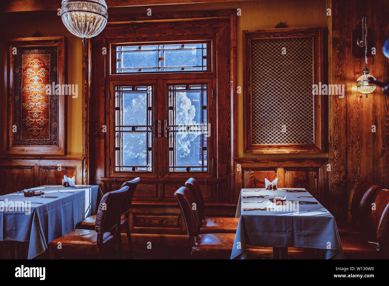 5-Sterne Hotel Restaurant Stockfoto