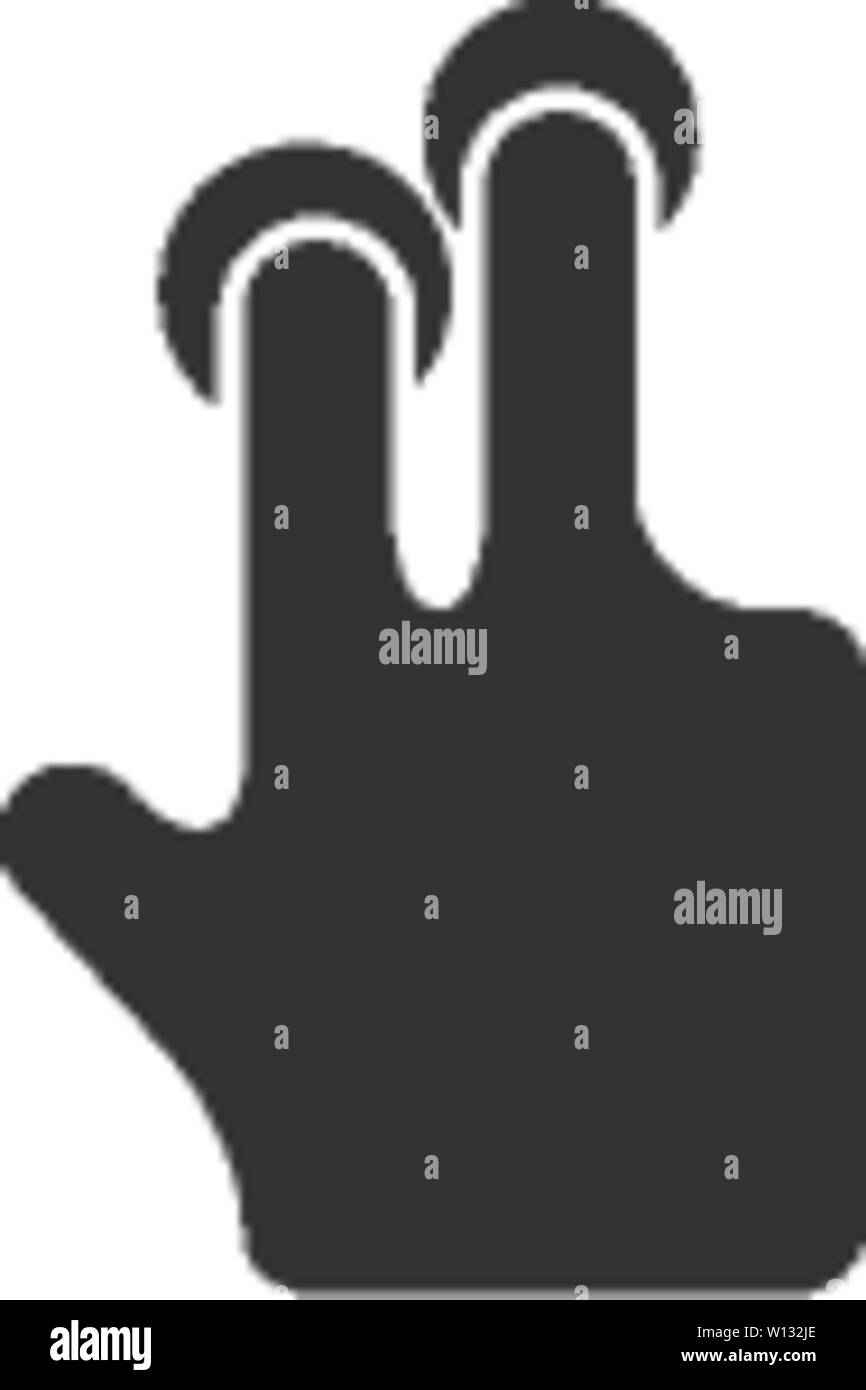 Finger Geste Symbol in einem grauen Farbe. Gadget Touch Pad der Spur Anzeige smartphone Laptop Stock Vektor