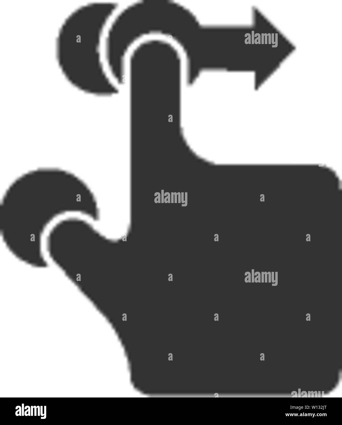 Finger Geste Symbol in einem grauen Farbe. Gadget Touch Pad der Spur Anzeige smartphone Laptop Stock Vektor