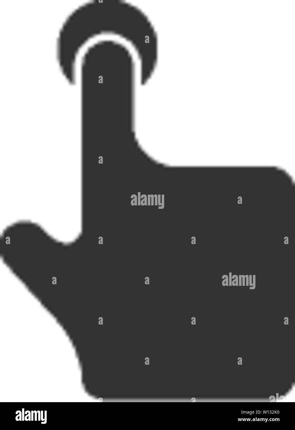 Finger Geste Symbol in einem grauen Farbe. Gadget Touch Pad der Spur Anzeige smartphone Laptop Stock Vektor