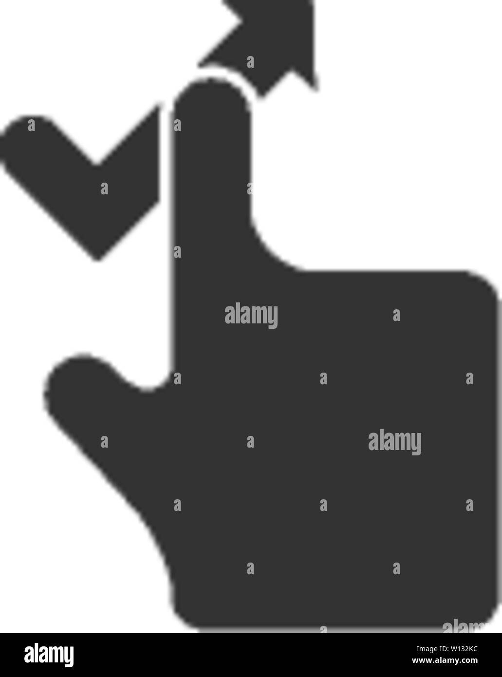 Finger Geste Symbol in einem grauen Farbe. Gadget Touch Pad der Spur Anzeige smartphone Laptop Stock Vektor