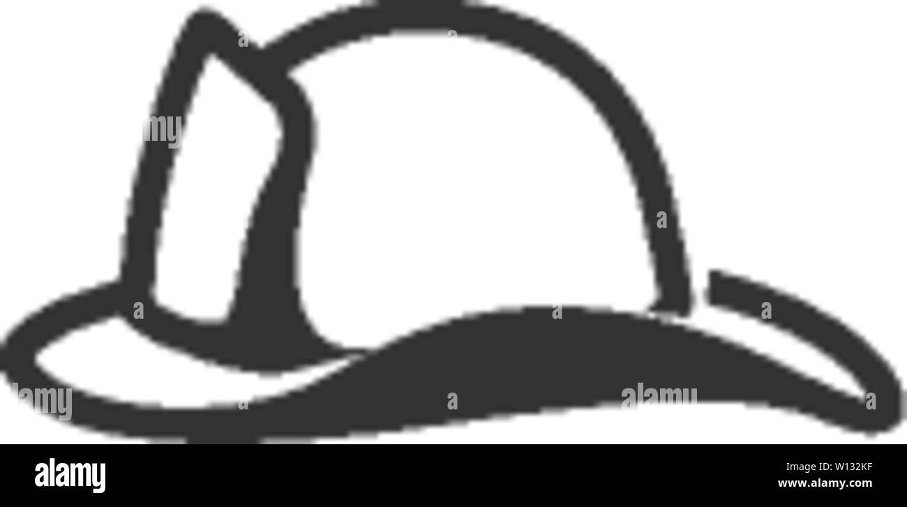 Feuerwehr Hut Symbol in einer Farbe. Helm Feuerwehr fighter Service Ausstattung Stock Vektor