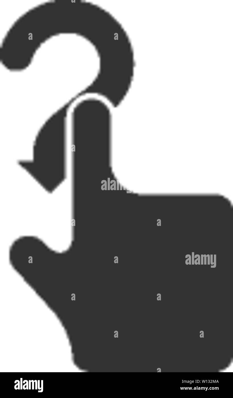 Finger Geste Symbol in einem grauen Farbe. Gadget Touch Pad der Spur Anzeige smartphone Laptop Stock Vektor