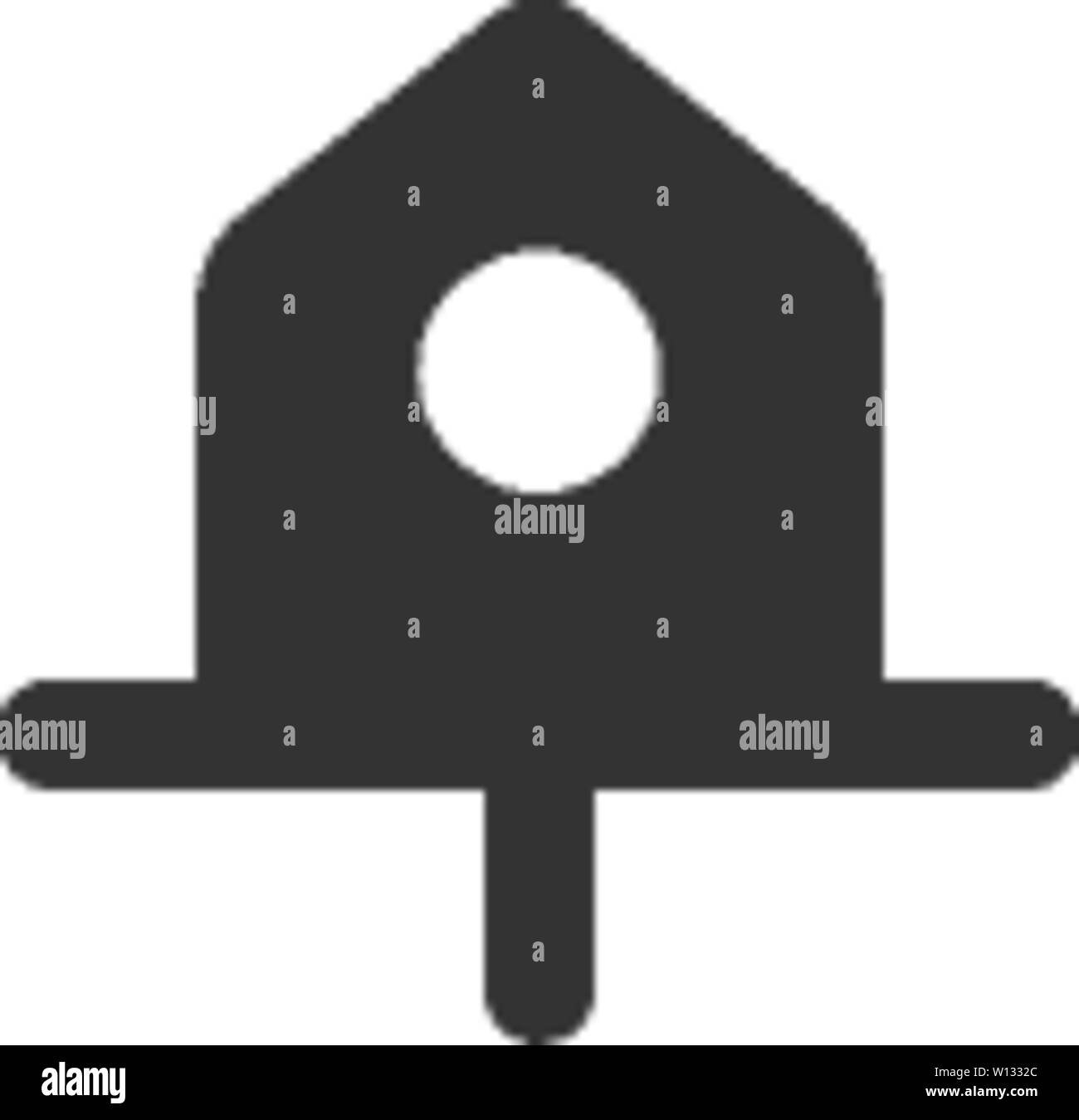 Bird's Nest Symbol in einem grauen Farbe. Tier home Stock Vektor