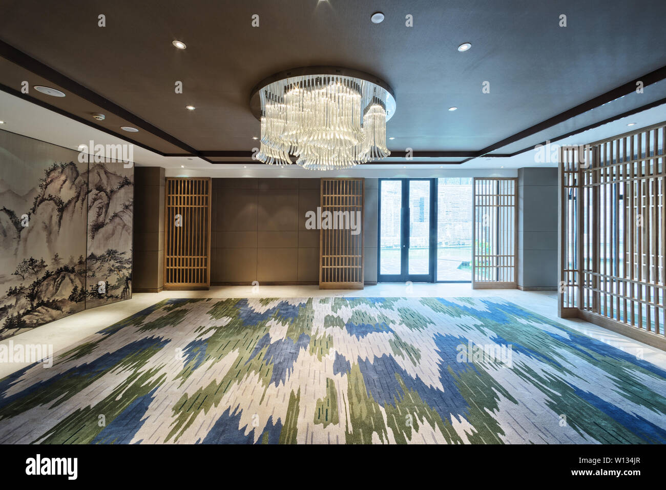 China eingerichteten Wohnzimmer Einrichtung von Dragon Hotel. Stockfoto