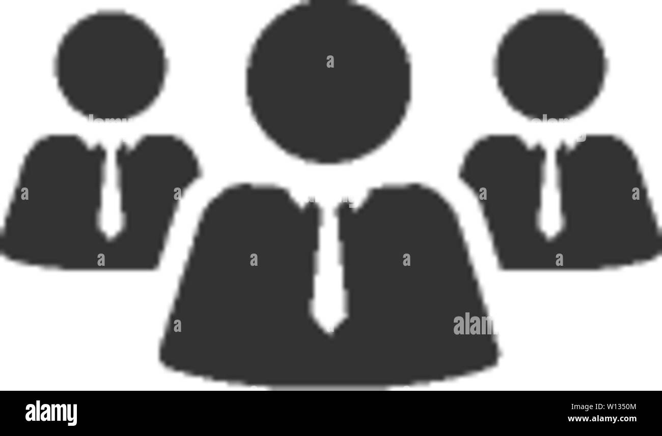 Teamwork Symbol in einer Farbe. Business Communication collaboration Team Büro Stock Vektor