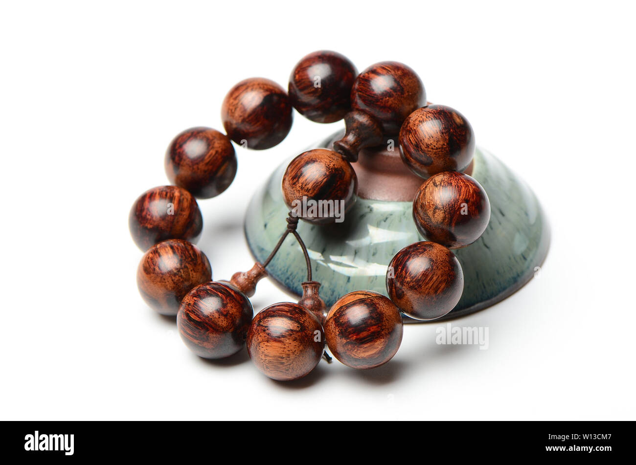 Palisander willow Hainan Huanghua birne Buddha Raupe handstring Stockfoto