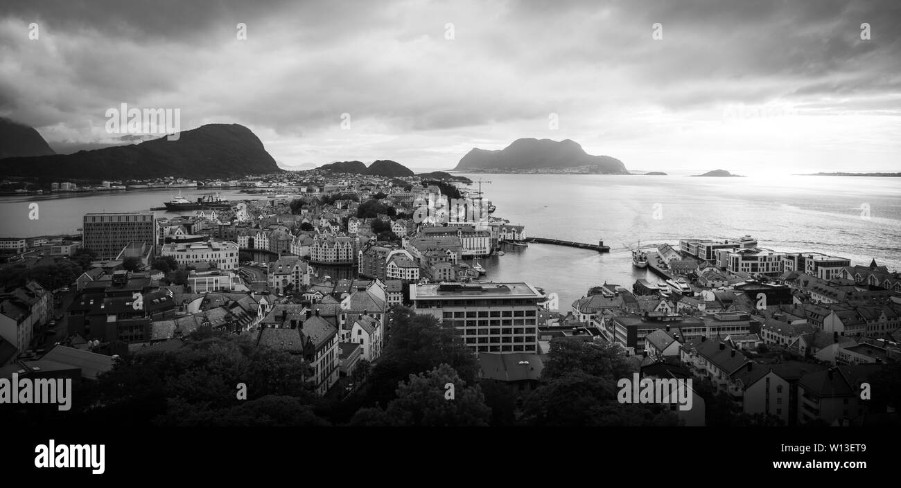 Klassische Fotografie über Alnes, Norwegen. Stockfoto