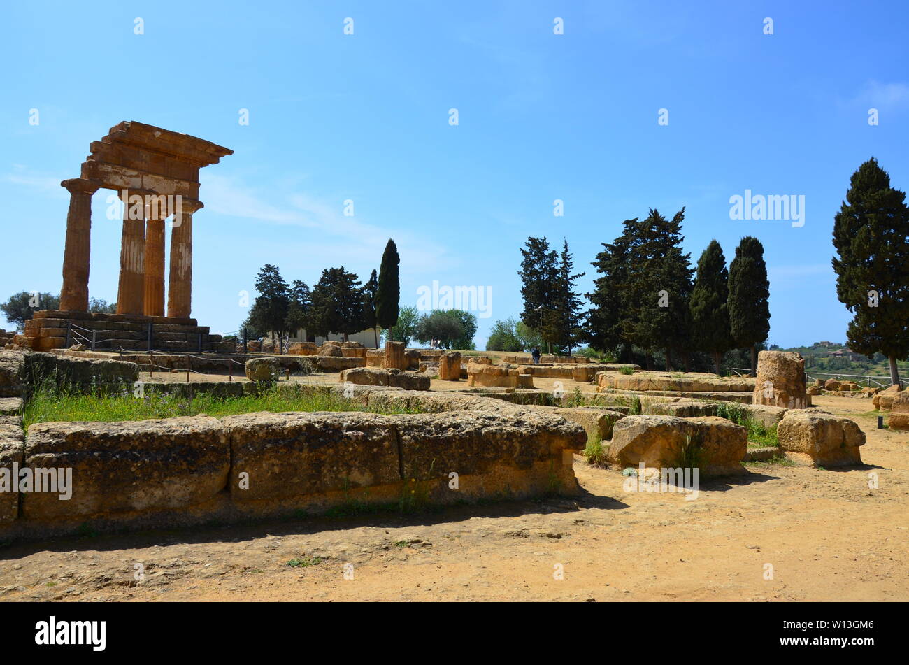 Tempel der Dioskuren, Agrigento Stockfoto