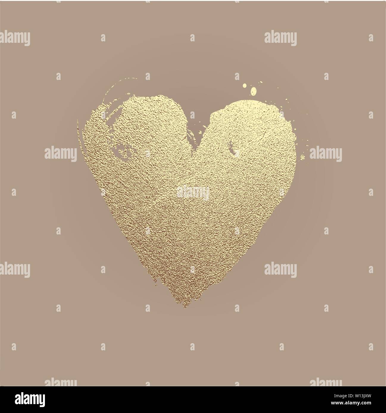 Herz gold Folie glitzer Symbol für Luxus Valentinstag, Hochzeit oder