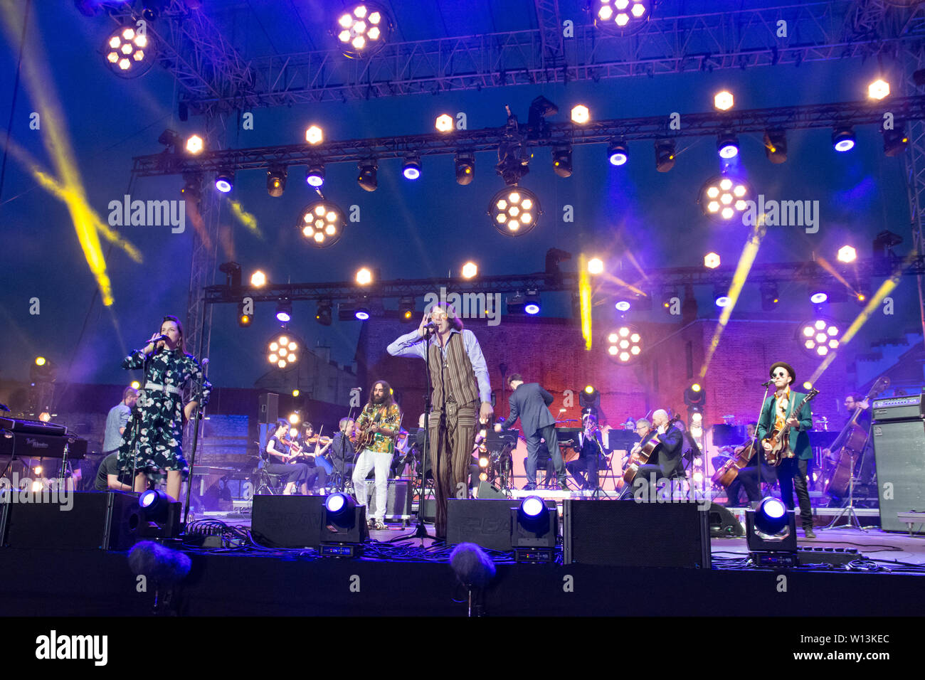 Krakau, Polen. 29. Juni 2019. 29. Festival Jüdischer Kultur (festiwal Kultury Żydowskiej) - Szalom in der Szeroka Straße (Szalom na Szerokiej) Stockfoto