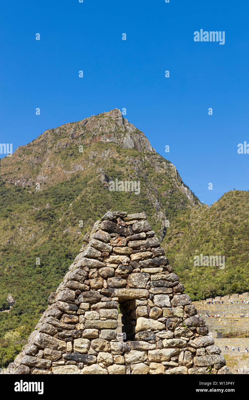 Machu Picchu, Urubamba, Cusco Region, Peru, Südamerika Stockfoto